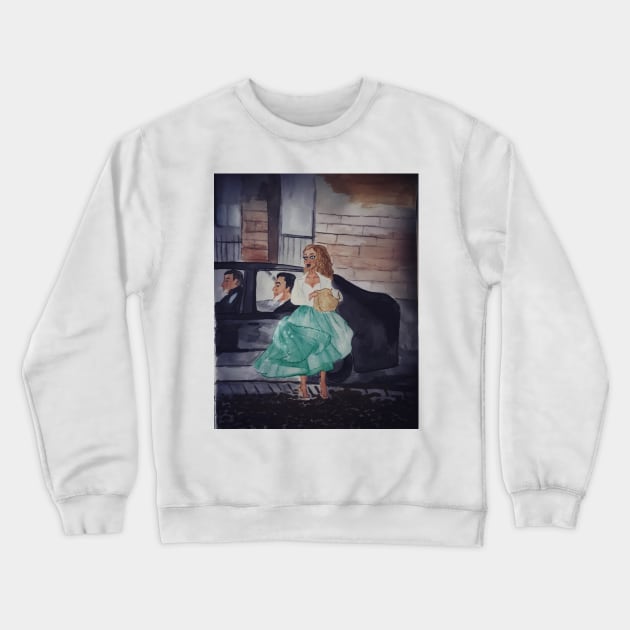 Moving to Paris - Watercolour Painting Crewneck Sweatshirt by Le petit fennec